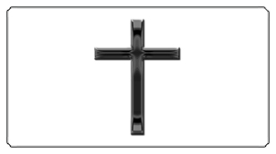 DSC700 510 BK WT Black Single Cross White Background
